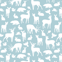 Forest Friends in Powder Blue