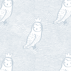 Crowned Owl in Cashmere Blue