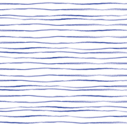 Sussex Stripe in Lapis Blue on White