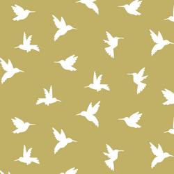 Hummingbird Silhouette in Brass