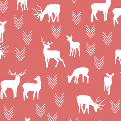 Deer Silhouette in Poppy