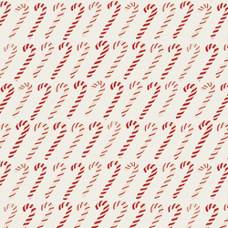 Merry Candy Canes in Christmas Red