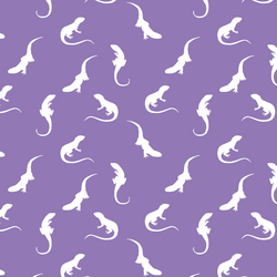 Iguana Silhouette in Amethyst