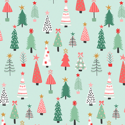Christmas Tree Forest in Iced Mint