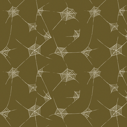 Spiderwebs in Olive Green