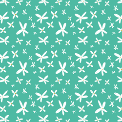 Monster Flowers in Aqua