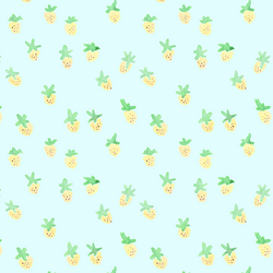 Strawberries on Top in Light Blue