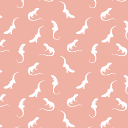 Iguana Silhouette in Peony