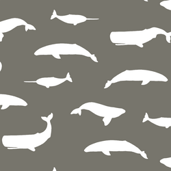 Whale Silhouette in Greige