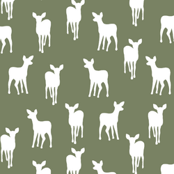 Fawn Silhouette in Olive