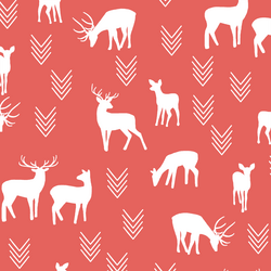 Deer Silhouette in Salmon