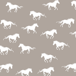 Horse Silhouette in Taupe