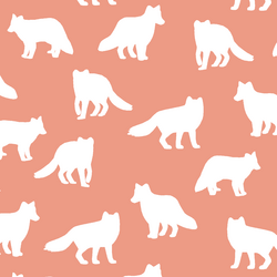 Fox Silhouette in Grapefruit