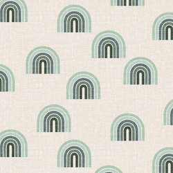 Retro Rainbows in Green
