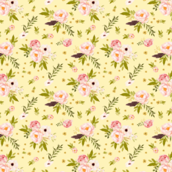 Little Bunny's Garden in Lemon Chiffon
