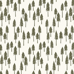 Pine Hill in Forest on Cream