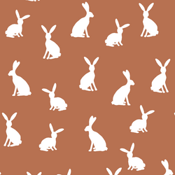 Cottontail Silhouette in Terracotta