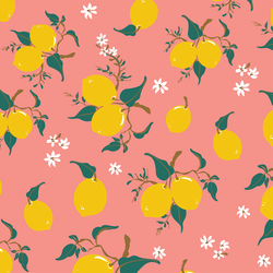 Lemons in Pink Blossom