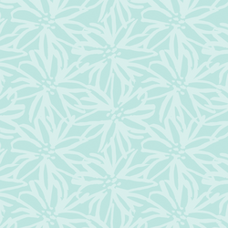 Painted Floral in Fresh Aqua