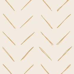 Large Chevron in Golden Mustard Yellow on Egret