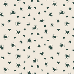 Sun Hearts in Verdant Green on Egret