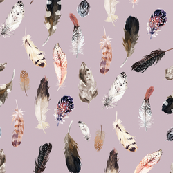 Falling Feathers in Mauve