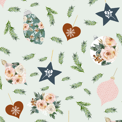 Large Winter Decorations in Pale Mint