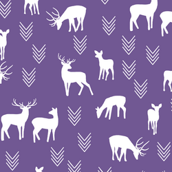 Deer Silhouette in Ultra Violet