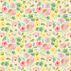 Little Spring Blooms in Buttercup