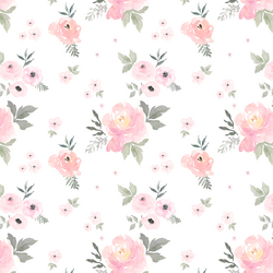 Small Sweet Blush Roses in White