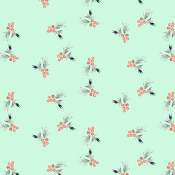 Holiday Berry in Bright Mint