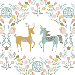 Fairy Tale Damask in White