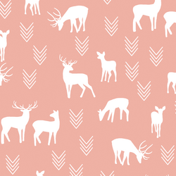 Deer Silhouette in Peony