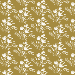 Etched Floral in Dark Citron