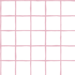 Windowpane in Carnation on White