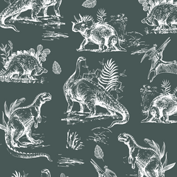 Dinosaurs in Grey Green