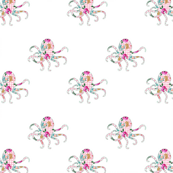 Floral Octopus in Pink