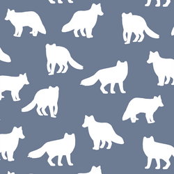 Fox Silhouette in Dove