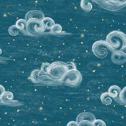 Starry Clouds in Turquoise