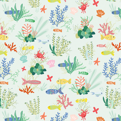 Ocean Floor in Aqua Sea