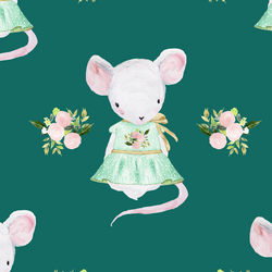 Lila the Mouse in Emerald