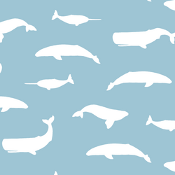 Whale Silhouette in Bluebell