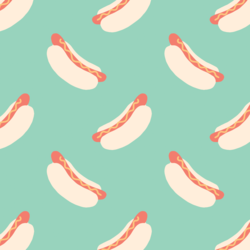 Hotdogs in Seafoam Green