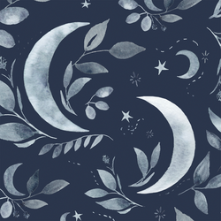 Large Luna Floral in Midnight Navy