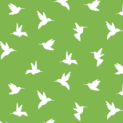 Hummingbird Silhouette in Greenery