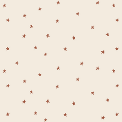 Celestial Stars in Rust Red on Egret