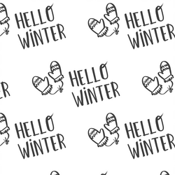 Seasons Greetings in Onyx on White