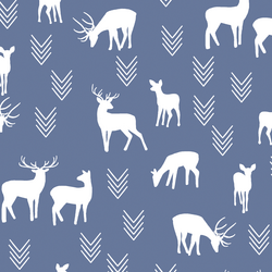 Deer Silhouette in Azurite