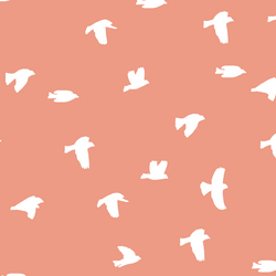 Flock Silhouette in Grapefruit