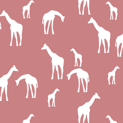 Giraffe Silhouette in Berry